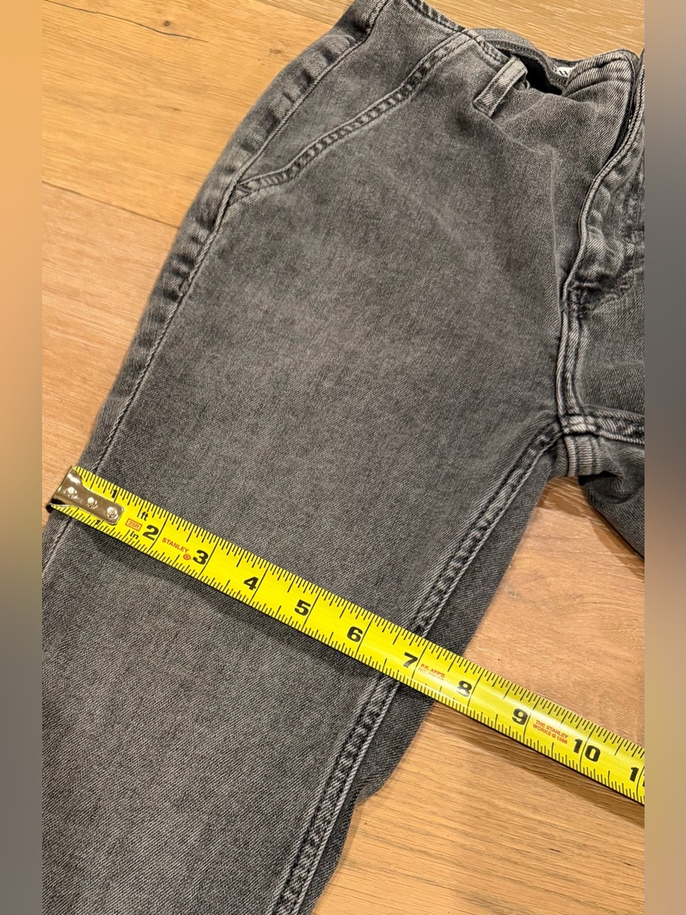 FREE PEOPLE We The Free Level Up Slit Slim Flare Jeans Size 27 Grey - Picture 12 of 12